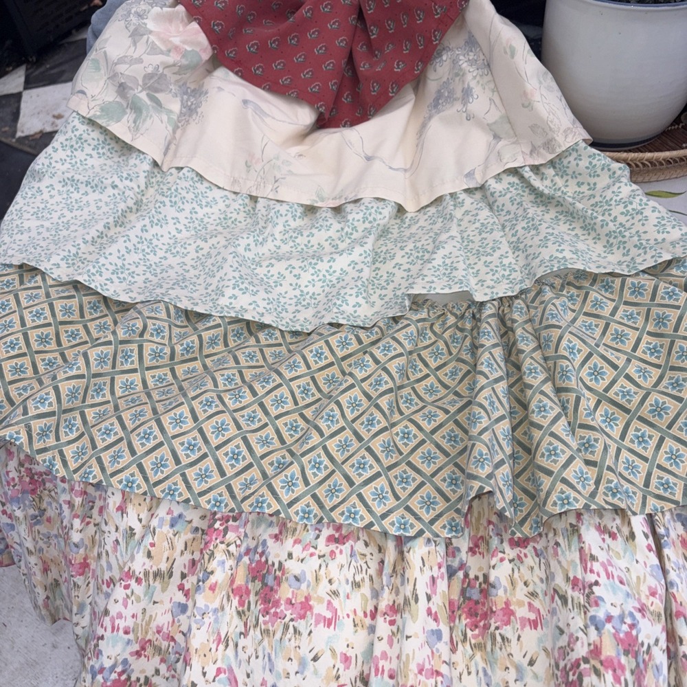 Handmade Prairecore Ruffle Country Western Patchwork Skirt Brand New Handmade M - Picture 6 of 7